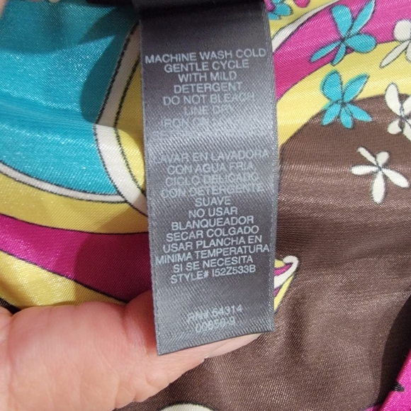 Bisou Bisou Colorful Women's Dress with Puff Sleeves Size 10 - Picture 13 of 16